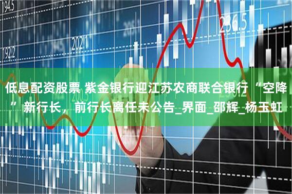 低息配资股票 紫金银行迎江苏农商联合银行 “空降” 新行长，前行长离任未公告_界面_邵辉_杨玉虹